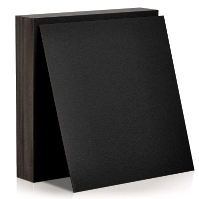 20 Pcs Book Board, Binders Board Chipboard Designer Bookboard Kraft Heavy Duty Chipboard Sheets Bookbinding Supplies for Book Binding Cover (Black, 12 x 12 Inch 80PT)