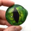 Megan's Beaded Designs Green Pine Tree Dragon or Cat Glass Eyes 6mm to 60mm Forest Holiday Jewelry Making Art Doll Parts Taxidermy Sculpture Flatback Domed Cabs (16mm) view 2