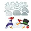 FAWENUCY Scrapbooking Die-Cuts, Christmas Metal Cutting Dies for Card Making, Paper Craft Punch Template, Background Embossing Stencils, DIY Album Dcor (Hat Snowman-10x6.7cm) view 1