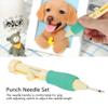 Punch Needle Tool, Adjustable Punch Needle Tool,Embroidery Punch Needle,Embroidery Needle Punch with 3 Sizes Needle Pen Kit Tool for DIY Craft(Yellow+Green) view 2