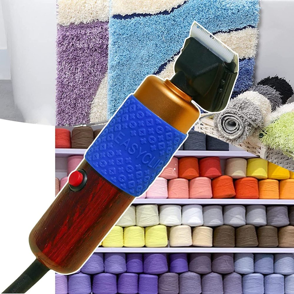 Carpet Trimmer 200W Rug Tufting Carver Clippers,with 2 Movable Comb Tufting Carving Tools Clippers Adjustable Speed Electric Shears Carpet for Tufting/Weaving 1,4.5 * 18cm