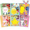 36 Sheet Easter Stickers for Kids,Easter Basket Stuffers,Make a Face Sticker, Make Your Own Animal Stickers,Party Favor Supplies Crafts view 1