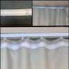 1" Tape with Plastic Hooks for Ceiling Track System or rods with Rings, Tape Will be Sewing into The top of Curtain. Curtains not Included (for 50" Curtain) view 1