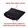Aspire 12-Pack Canvas Coin Purses, Square DIY Small Zipper Pouches, 4-1/4 x 4-1/4 Inch (Black) view 3