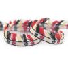 Bristlegrass Christmas Tree Ribbon Wired Glitter Christmas Wired Crafts,Gift Wrapping, Garland, Lace Trims Macrame Ribbon Hair Clip Headband Dress Sewing Craft Red and Yellow2 Yard 5/8" view 1