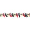 Bristlegrass Christmas Tree Ribbon Wired Glitter Christmas Wired Crafts,Gift Wrapping, Garland, Lace Trims Macrame Ribbon Hair Clip Headband Dress Sewing Craft Red and Yellow2 Yard 5/8" view 2
