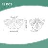 DICOSMETIC 12Pcs Hollow Butterfly Pendants Moon on Butterfly Charm Filigree Connectors Pendant Dangle Moth Charm Supplies Dainty Butterfly Jewelry for DIY Necklace Jewelry Finding, Hole: 1.8mm view 2