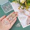 DICOSMETIC 12Pcs Hollow Butterfly Pendants Moon on Butterfly Charm Filigree Connectors Pendant Dangle Moth Charm Supplies Dainty Butterfly Jewelry for DIY Necklace Jewelry Finding, Hole: 1.8mm view 3