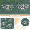DICOSMETIC 12Pcs Hollow Butterfly Pendants Moon on Butterfly Charm Filigree Connectors Pendant Dangle Moth Charm Supplies Dainty Butterfly Jewelry for DIY Necklace Jewelry Finding, Hole: 1.8mm view 4