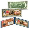 Mars 2020 Perseverance Rover Landing NASA Space Program Uncirculated Two Dollar Bill Special Edition Collectible Display Holder and Certificate view 1