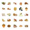 Mekycro Nut Stickers Pack 50 PCS, Cute Cartoon Vinyl Waterproof Die-Cut Nut Sticker Set for Water Bottles Laptop Luggage Skateboard, Peanut Almond Acorn Food Decals for Scrapbook Journal Phone Case view 2