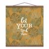 Creative Products Let Your Soul Shine Tropical Palm Yellow 16 x 16 Teak Hanging Canvas view 1