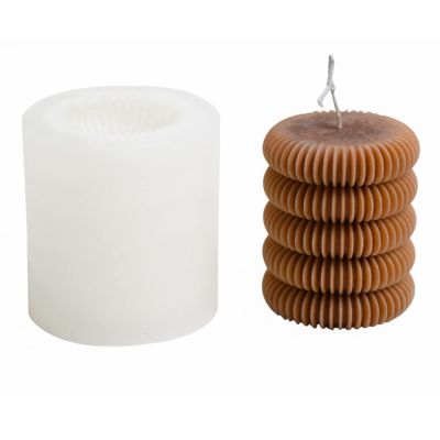Tire Stripe Candle Silicone Mold Creative Column Candle Soap Mold Fondant Chocolate Cake Baking Mould Plaster Clay Resin Epoxy Mold