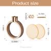 Framendino, 40 Pack Mini Embroidery Hoops Small Ring Tiny Round Wood Cross Stitch for Frame Crafts Jewelry view 2