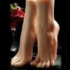 MUENG Mannequin Foot, Silica Gel Foot Manikins 1 Pair Silicone Lifesize Female Mannequin Foot with Nail Display Jewerly Sandal Shoe Sock Display Art Sketch view 3