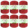 Sunny Cat 100% Pure Merino Wool Yarn for Knitting 6pcs Merino Wool Yarn for Knitting and Crocheting 1.8oz(10.8oz) Wool Skeins Light/DK Weight 130yrds (780yrds Total) (34 Burgundy) view 1