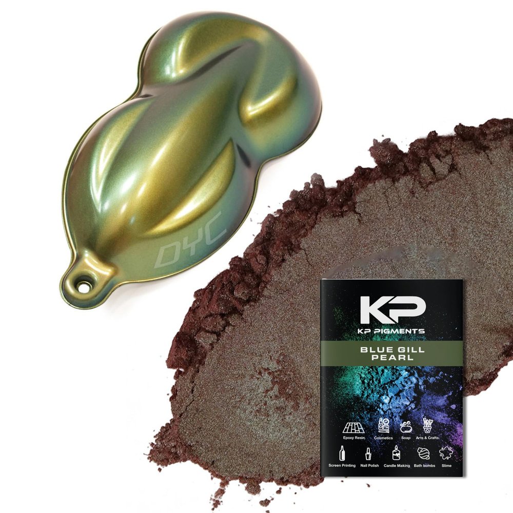 KP Pigments Bluegill ColorShift Pearlescent 100% Pure Fine Mica Powder - Naturally Pigmented Multipurpose DIY Arts and Crafts, Dye, Soap Making, Cosmetics, Epoxy Resin, Paint, and More! 5 Grams