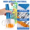 10 Pcs Flat Paint Brushes for Acrylic Painting, 1 Inch Art Paint Brushes Artist Painting Brush for Acrylic Watercolor Oil Detail Painting view 3