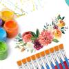 10 Pcs Flat Paint Brushes for Acrylic Painting, 1 Inch Art Paint Brushes Artist Painting Brush for Acrylic Watercolor Oil Detail Painting view 4