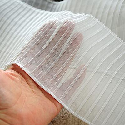 YASECO Lace 1Yard 7cm Wide Elastic Tulle Lace Fabric Collar Ribbon Curtain Decoration Dress Guipure Lace Trim for Clothes Sewing Decorate
