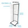 Art Drying Rack for Classrooms Artwork Storage Paint Crafts Drying Rack Wall-Mounted/Mobile Art Rack with Wire Shelves for Schools & Art Studios, Steel, Black and White ( Size : 40 Shelves-Floor stand view 2