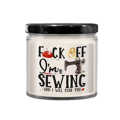 The Improper Mug Sewer Candle Fuck Off Im Sewing Mothers Day Ideas for Mom Grandma Craft Lovers Birthday Christmas Ideas for Tailor Quilter Offensive Inappropriate 9 O