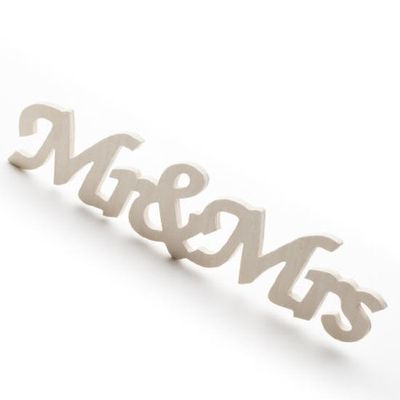 Pack of 6 Unfinished Wood Mr. and Mrs. Cutouts by Factory Direct Craft - Blank Wooden Mr. and Mrs. Craft to Make Wedding Favors, Christmas Ornaments, Gift Tags and DIY Craft Projects