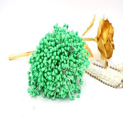 HZLXF1 5MM Multicolor Double Heads Pearl Flower Stamen Cake Decoration and DIY Pistil Stamen(900pcs/Lot) (Color : Light Green)