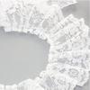 YASECO Lace 1M 6cm Wide Pleated Dress Craft Sewing Supplies Guipure White Black Lace Fabric Floral Lace Ribbon Decorate (Size : White) view 1