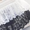 YASECO Lace 1M 6cm Wide Pleated Dress Craft Sewing Supplies Guipure White Black Lace Fabric Floral Lace Ribbon Decorate (Size : White) view 3