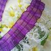 YASECO Lace 1M 4.5cm Wide Pleated Lace Ribbon Purple Guipure Lace Fabric Lace Fabric Sewing Trimmings Decorate (Color : Light Purple) view 2