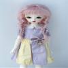 YOSD Mohair Doll Wigs D2033B 6-7inch 16-18cm 1/6 Long Loose Double Braide Ponytail BJD Hair (L.t Pink) view 1