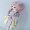 YOSD Mohair Doll Wigs D2033B 6-7inch 16-18cm 1/6 Long Loose Double Braide Ponytail BJD Hair (L.t Pink) view 3