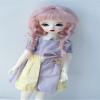 YOSD Mohair Doll Wigs D2033B 6-7inch 16-18cm 1/6 Long Loose Double Braide Ponytail BJD Hair (L.t Pink) view 4