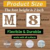DZXCYZ 10 Inch Letter Stencils and Numbers, 38 Pcs Alphabet DIY Craft Stencils, Reusable Plastic Drawing Templates for Painting on Wood, Wall, Fabric, Rock, Floor, Signage, Door Porch view 2