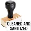 Cleaned and Sanitized Rubber Stamp, Perfect for Doctor Offices, Wooden Handle Rubber Stamp, Uses Stamp Pad, Imprint Size Approx 1/2" x 1-1/2", Laser Engraved, USA Made view 2