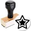 Round Double Star Rubber Stamp, Teacher Organization Supplies, Wooden Handle Rubber Stamp, Uses Stamp Pad, Imprint Size Approx 7/8" Diameter, Laser Engraved, USA Made view 2