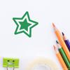Round Double Star Rubber Stamp, Teacher Organization Supplies, Wooden Handle Rubber Stamp, Uses Stamp Pad, Imprint Size Approx 7/8" Diameter, Laser Engraved, USA Made view 4