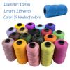 LEREATI Braided Macrame Cord 1.5mm x 218yards Polypropylene Rope Polyester Rope Yarn Crochet Thread, Macrame String for DIY Crafts Bag Knitting Plant Hangers Home Decorations (Dark Blue) view 4