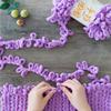Alikeke Yarn Finger Loops Yarn,Fun Finger Loop Wool, DIY Knitting Yarn, Hand Knitted Home Blanket Handcrafts,5 Rolls (color9) view 2