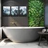 DZRWUBHS Framed Canvas Wall Art - 3 Piece Set, Foggy Forest Trees Landscape Painting, Black, Modern Wall Decor for Living Room, Bedroom, Kitchen etc. view 4