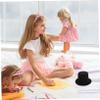 LABRIMP Mini Black Top Hats for Dolls 4 Pcs 5.31 Inch Felt DIY Craft Accessories for Doll Costumes Handmade Decoration view 2