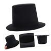 LABRIMP Mini Black Top Hats for Dolls 4 Pcs 5.31 Inch Felt DIY Craft Accessories for Doll Costumes Handmade Decoration view 3