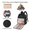 Leudes Knitting Bag Backpack, Yarn Storage Organizer Large Crochet Bag Tote Christmas Gift Yarn Holder Case for Carrying Projects, Knitting Needles (Upgraded Black) view 3