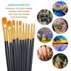 BOSOBO Paint Brushes Set, 4 Pack 40 Pcs Round Pointed Tip Paintbrushes Nylon Hair Artist Acrylic Paint Brushes for Acrylic Oil Watercolor, Face Nail Art, Miniature Detailing & Rock Painting, Black view 3