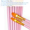 BOSOBO Paint Brushes Set, 4 Pack 40 Pcs Round Pointed Tip Paintbrushes Nylon Hair Artist Acrylic Paint Brushes for Acrylic Oil Watercolor, Face Nail Art, Miniature Detailing & Rock Painting, Pink view 4