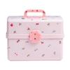 MASKMELLOW Shapeazy Hair Accessories Organizer for Girls,3-Layers Plastic Box with Fold Tray and Handle, Portable Lockable Container for Art Supply, Makeup, Nail, Hair Accessories view 1
