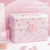 MASKMELLOW Shapeazy Hair Accessories Organizer for Girls,3-Layers Plastic Box with Fold Tray and Handle, Portable Lockable Container for Art Supply, Makeup, Nail, Hair Accessories view 3