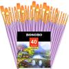 BOSOBO Paint Brushes Set, 4 Pack 40 Pcs Round Pointed Tip Paintbrushes Nylon Hair Artist Acrylic Paint Brushes for Acrylic Oil Watercolor, Face Nail Art, Miniature Detailing & Rock Painting, Purple view 1