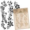 NAKLEO Painting Stencil for Crafts A5 5.9 x 8.3, Flowers Mini Border Pattern, Reusable Plastic DIY & Scrapbooking Drawing Template, Decoupage Art Home Decor, Wall Wood Fabric Furniture view 1